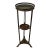 Vintage Toile Round Metal 3-Tier Italian Accent Table For Sale