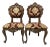 Pair of Antique Late 19th Century Rococo Revival Mahogany & Crimson Velvet Side Chairs For Sale