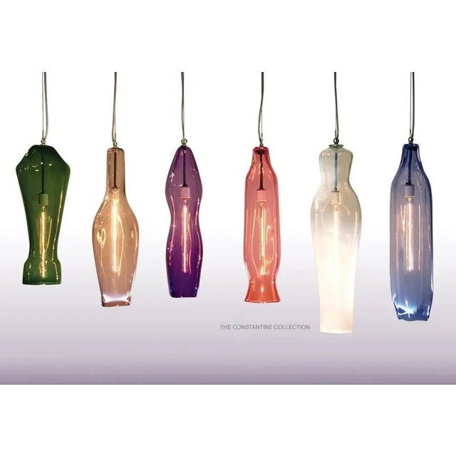 Not Yet Made - Made To Order Prayer Pendant Light from the Constantine Collection in Blue Lilac For Sale - Image 5 of 6