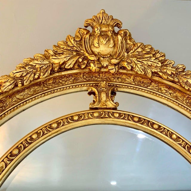 French French Style Gold Floor/Wall Mirror – Tall Statement Mirror For Sale - Image 3 of 7