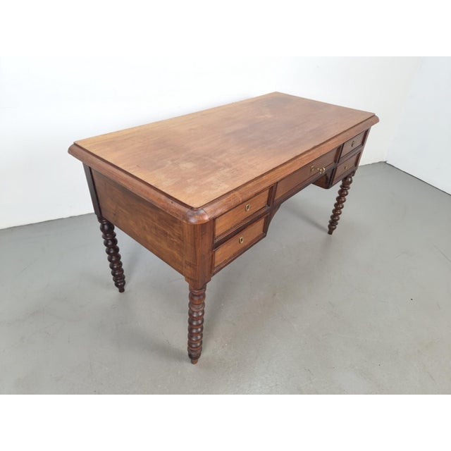 English Bobbin-Turned Wooden Desk, 1960s For Sale - Image 9 of 15