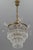 French Empire Crystal Glass and Brass Chandelier, 1930s For Sale - Image 14 of 18