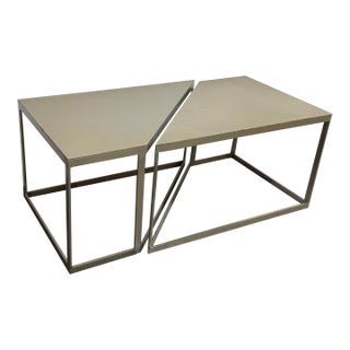 Arteriors Home Austin Stainless Coffee Table, Set of Two For Sale
