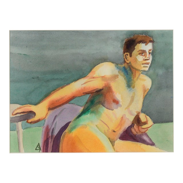 "Zoltan" - 1990 Male Nude Study by Arnold A. Grossman For Sale