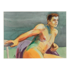 "Zoltan" - 1990 Male Nude Study by Arnold A. Grossman