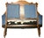 'Desperado Eastlake' 19th Century Settee Reupholstered in Cowhide and Denim 52" X 22" X 41" For Sale - Image 4 of 12