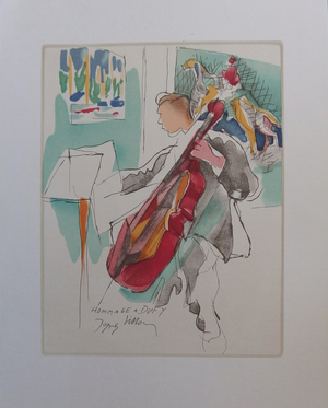 Jacques Villon, Le violoncelliste, Lithograph