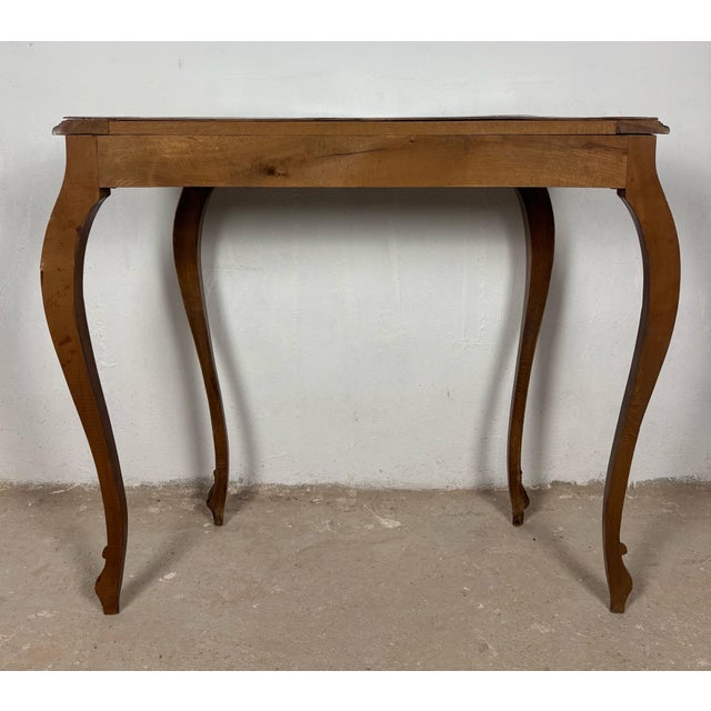 French Louis XV Style Walnut Console Table, 1930s For Sale - Image 11 of 11