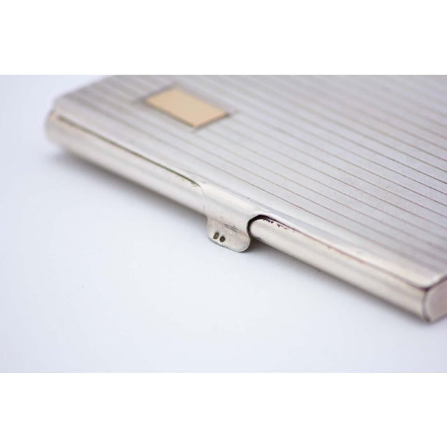 Silver Cardboard Box with Top Bands For Sale - Image 5 of 6