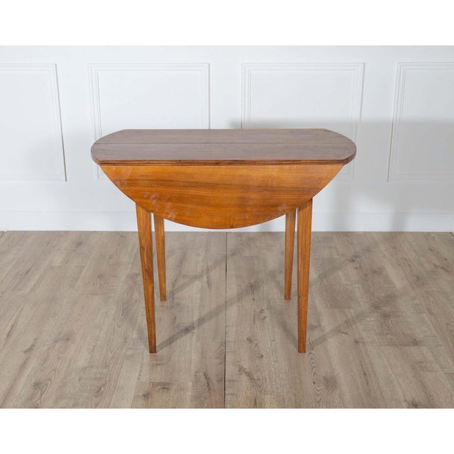 Small 19th Century French Walnut Extension Dining Table with One Leaf For Sale - Image 10 of 10