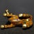 Metal Vintage Cloisonne Enamel Bull Figurine – 9.8" Yellow Ground Gilt Ox Sculpture For Sale - Image 7 of 9