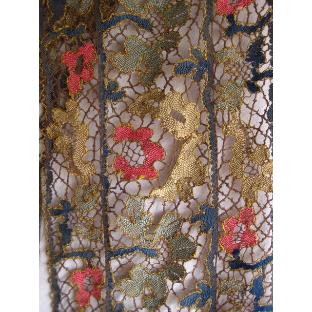 1920s French Embroidered 1920 Table Runner For Sale - Image 5 of 10