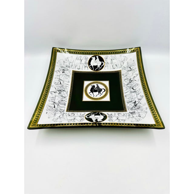 Mid 20th Century Large Grecian Aldon Glass Tray For Sale - Image 5 of 11