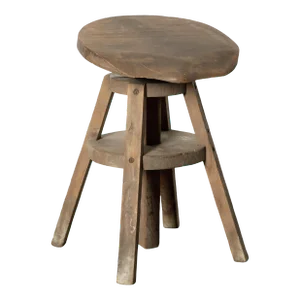Vintage French Wood Stool