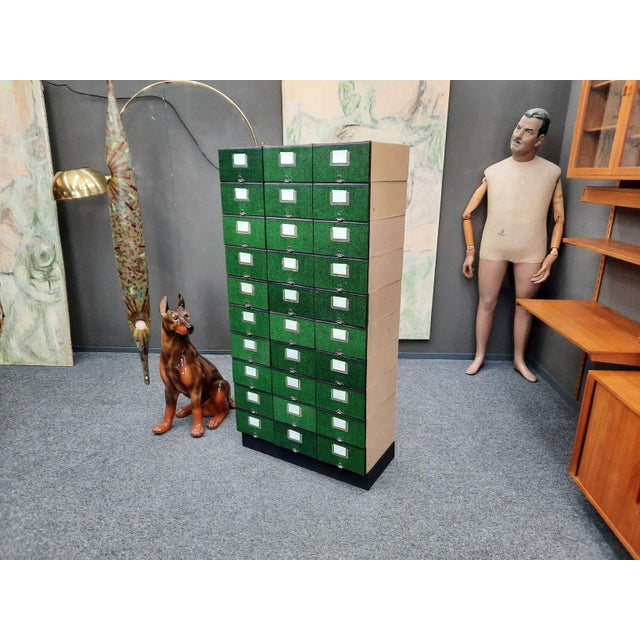 Mid-Century Modern Mid-Century Modern Highboard with File Boxes, 1950s, Set of 30 For Sale - Image 3 of 13