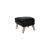Black leather and natural oak my own chair footstool by Lassen Dimensions: W 56 x D 58 x H 40 cm Materials: Leather The my...