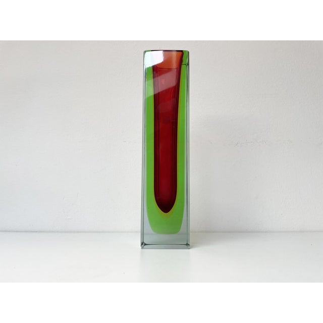 Murano Submerged Vase in Glass For Sale - Image 3 of 18
