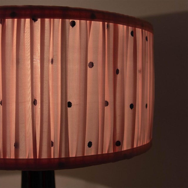 Vintage Table Lamp with Pleated Lampshade from Soholm, 1960s For Sale - Image 9 of 17