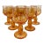 Vintage MCM Franciscan Tiffin Glass Cabaret Yellow Cornsilk Goblets Set of 6 For Sale