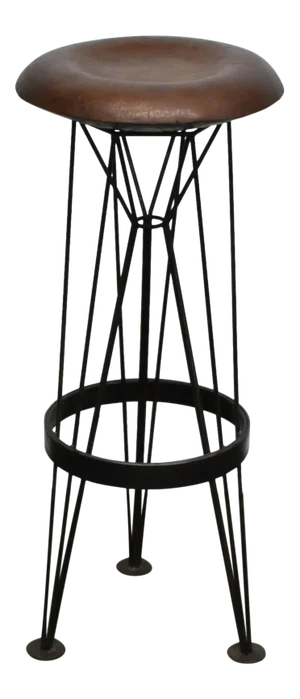 Oblik Studio Hammered Steel Bar Stool