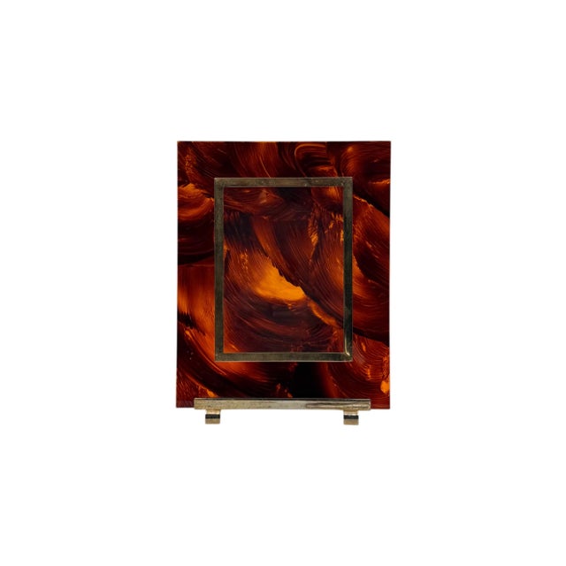 Hollywood regency lucite picture frame in the manner of Gabriella Crespi, Italy 1970s Label Gioielleria Cristilli Roma...