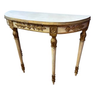 1960s La Barge Italian Demilune Console For Sale