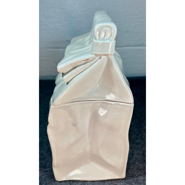 Vintage Ceramic Paper Bag Cookie Jar For Sale In Orlando - Image 6 of 9
