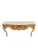 ​Monumental Exquisite Vintage Louis XV Rococo-Style Gilt Wood and Off White Marble-Top Wall-Mounted Console Table For Sale