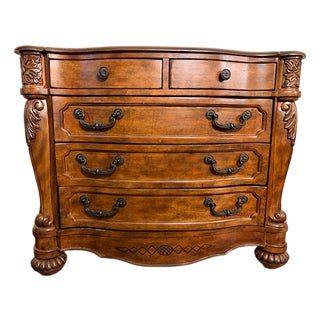 Louis Phillipe Style Serpentine-Front Bachelor Chest For Sale