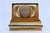 Gold-Plated Silver Jewelry Box with Engraved Plant Motifs and Enameled Lady Portrait, in Good conditions. Designed 1920 to...