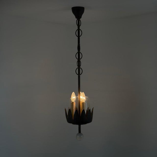 Murano Glass Chandelier attributed to Guglielmo Ulrich for Strada, Italy, 1940s For Sale - Image 3 of 18
