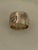 Arts & Crafts Vintage Gold-Tone Sterling Silver Wide-Band Ring Featuring Engraved Crown, Star, Etc. And Mark of Turkey Inside the Ring For Sale - Image 3 of 5