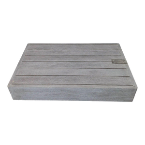 Restoration Hardware Maya Weathered Teak Modern Outdoor Coffee Table