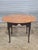 Late 20th Century Tiger Maple Dining Table Black Painted Base 2 Leaves Benchmade For Sale - Image 17 of 17
