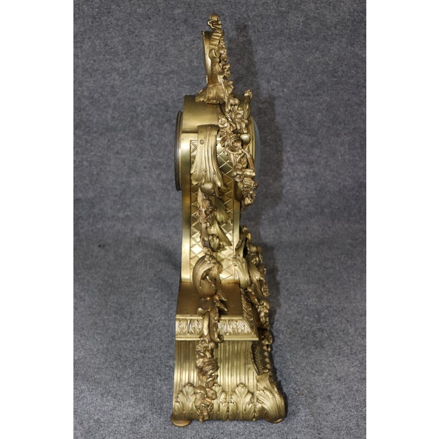 Fine Quality French Bronze Sevres Style Figural Placques Adorned Mantel Clock For Sale In Philadelphia - Image 6 of 15