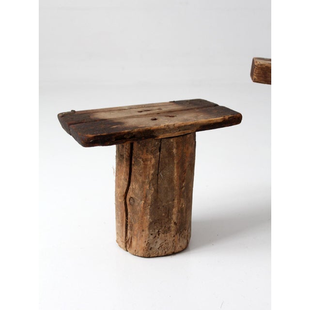 Antique Primitive Milking Stools Collection Set of 3 For Sale - Image 6 of 18
