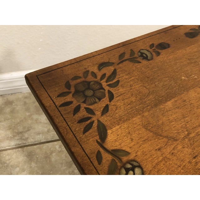 Vintage Ethan Allen Hitchcock Square Pedestal End Table For Sale In Orlando - Image 6 of 8