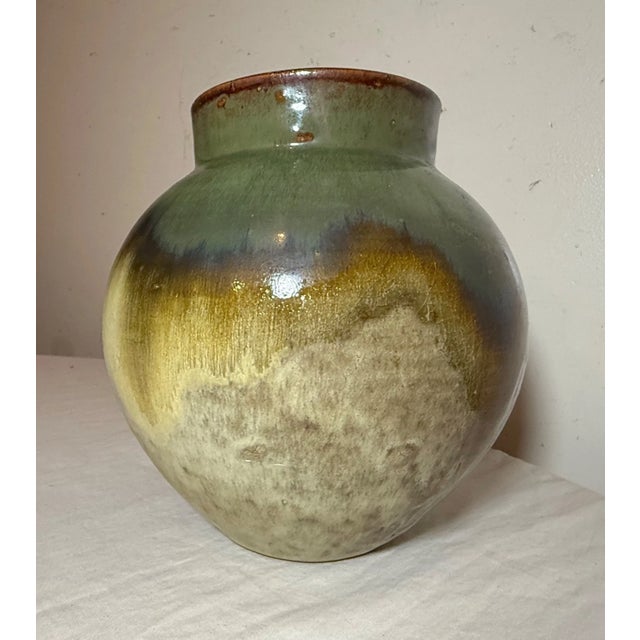 Vintage Handmade Drip Glaze Gerry Williams Pottery Earthenware Vase Sculpture For Sale In New York - Image 6 of 13