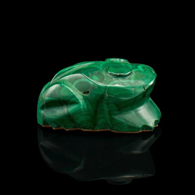 Chinese 1950's Vintage Chinese Miniature Malachite Ornamental Frog For Sale - Image 3 of 7