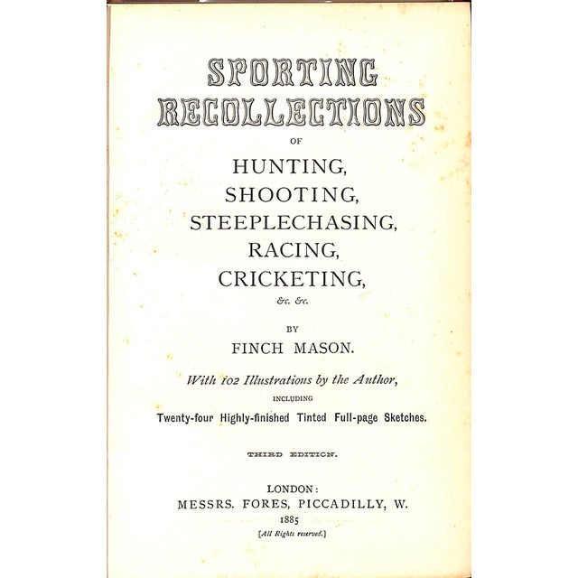 Traditional "Sporting Recollections" 1885 Mason, Finch For Sale - Image 3 of 12