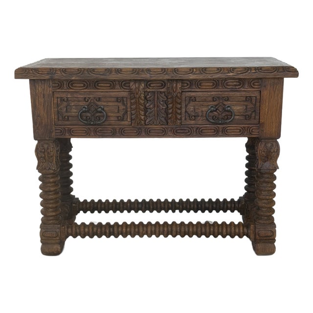 Jason Scott Hand Carved Console Table For Sale