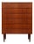 Danish Mid-Century Modern Six-Drawer Teak Tallboy Dresser 1960s For Sale