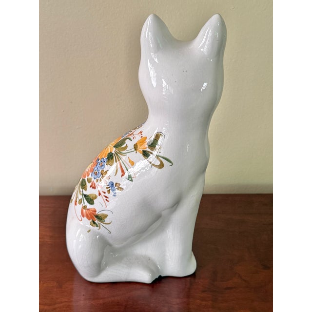 Mid 20th Century Midcentury Italian Ceramic Cat Figure For Sale - Image 5 of 9
