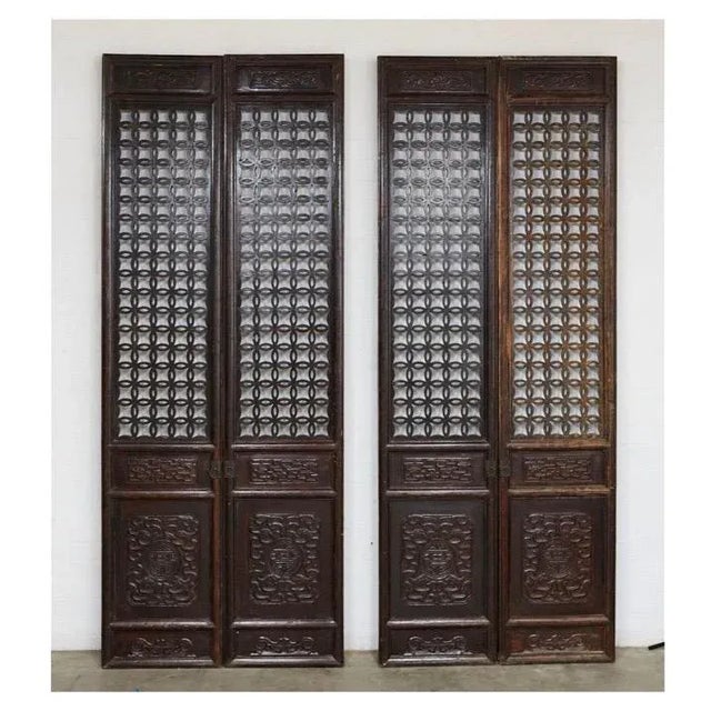 Pair Chinese Hardwood Doors, 2 Pairs Available For Sale - Image 12 of 12