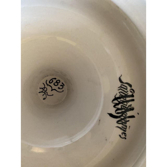 Ceramic Sarregemines 1880 Monumental French Majolica Jardinière For Sale - Image 7 of 8