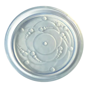 Vintage French Art Deco Opalescent Wine Bottle Coaster by Sabino