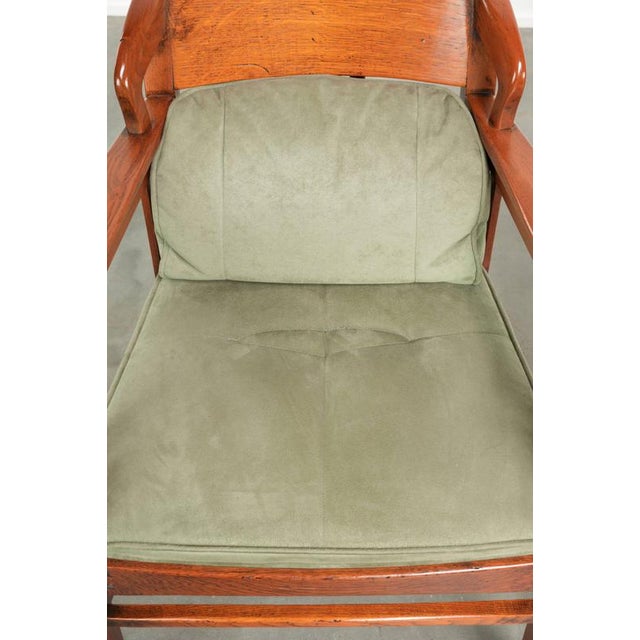 Art Nouveau Jugendstil Dining Chairs with Suede Upholstery from Schuitema, Set of 2 For Sale - Image 6 of 15