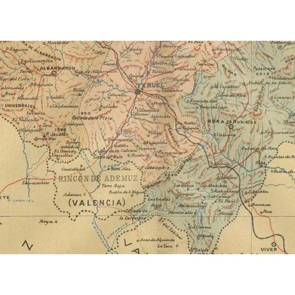 Map of Heritage and Natural Splendor in Spain, 1901 For Sale - Image 3 of 6