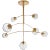 Prescott Large Mobile Chandelier in Soft Brass with Clear Glass Designer: kate spade new york Fixture Height: 42.75" Min....