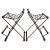 1960s Signed Cleo Baldon Terra Wrought Iron Bar Counter X Stools Mid Century Modern For Sale - Image 5 of 17